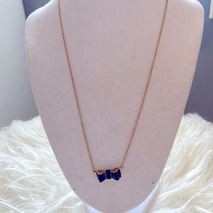 Kate Spade goldtone bow necklace.
